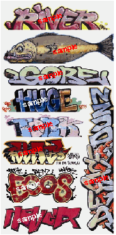 Blair Line Laser-Cut N Scale 1256 Graffiti Decals