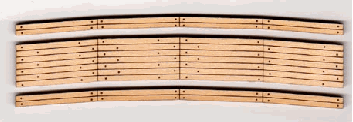 Blair Line O Scale 225 Laser-cut 2-rail 2-lane curved Wood Grade Crossing 54" diameter, fits 50"-58" dia.