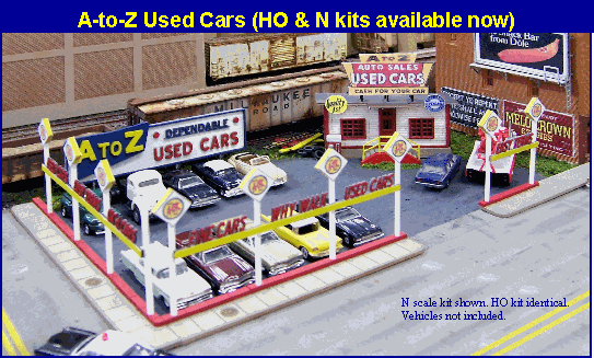 Blair Line N Scale 097 	 A-to-Z Used Cars kit