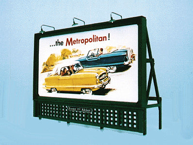 Blair Line H.O. Scale 2431 Laser-Cut Wood Billboards (1 Billboard Frame, Lamp Shades & Two Signs) -- Lattice 1900s - 1960s
