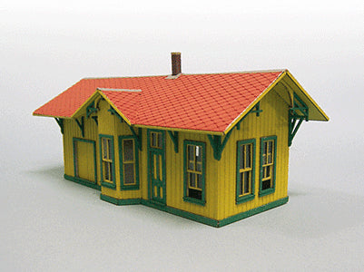 Blair Line H.O. Scale Missouri Pacific-Style Boston, Missouri Depot -- Kit - 5-1/2 x 2-5/8" 13.9 x 6.6cm
