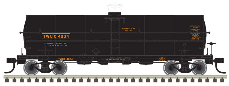Atlas H.O. Scale 20 005 481 Tidewater Associated (TWOX) 11,000 Gallon Tank Car 4004