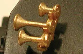 Cal Scale H.O. Scale 190-643 Nathan K3 K3LA 3-Chime Air Horn -- Lost Wax Brass Casting