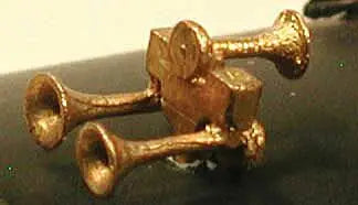 Cal Scale H.O. Scale 190-641 Nathan P3 P3UR3 3-Chime Air Horn -- Lost Wax Brass Casting
