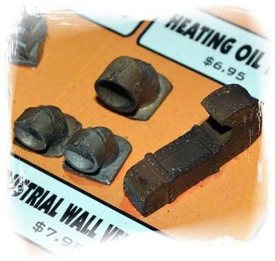 Bar Mills O Scale 04007 Industrial Wall Vents (4)