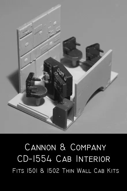 Cannon & Company Diesel Components HO Scale CD-1554 EMD Spartan Cab Interior Kit