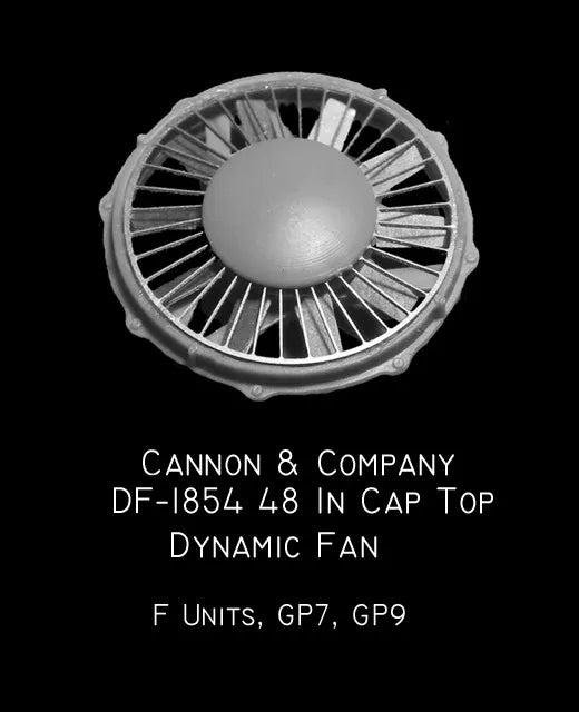 Cannon & Company Diesel Components HO Scale DF-1854 EMD 48in Cap Top Dynamic Fan