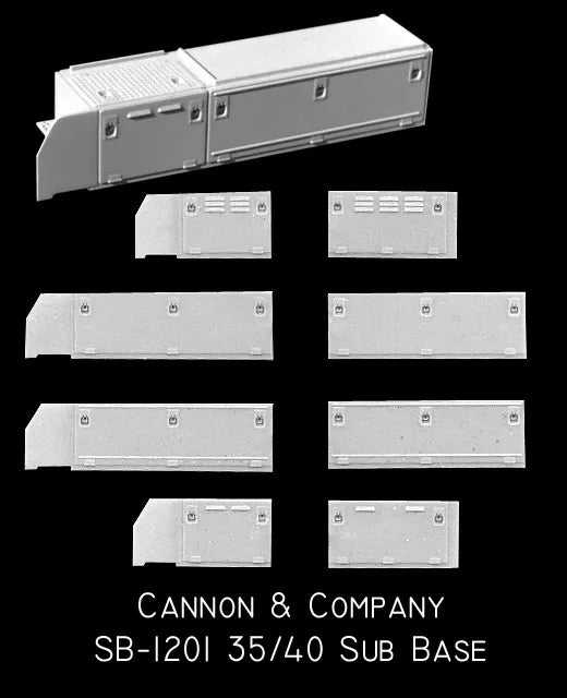 Cannon & Company Diesel Components HO Scale SB-1201 EMD Cab Sub Base Kit