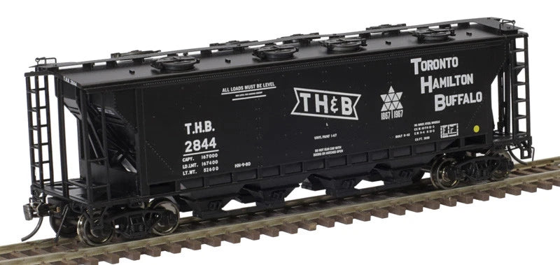 Atlas H.O. Scale 20 006 372 Slab Side Covered Hopper-Toronto, Hamilton and Buffalo 1967 Anniversary Road 2844