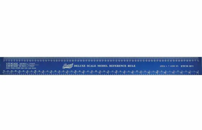 Excel 55779 Scale Model Rulers -- Deluxe Scale Model Reference Rule; 12", Blue Tempered Anodized Aluminum