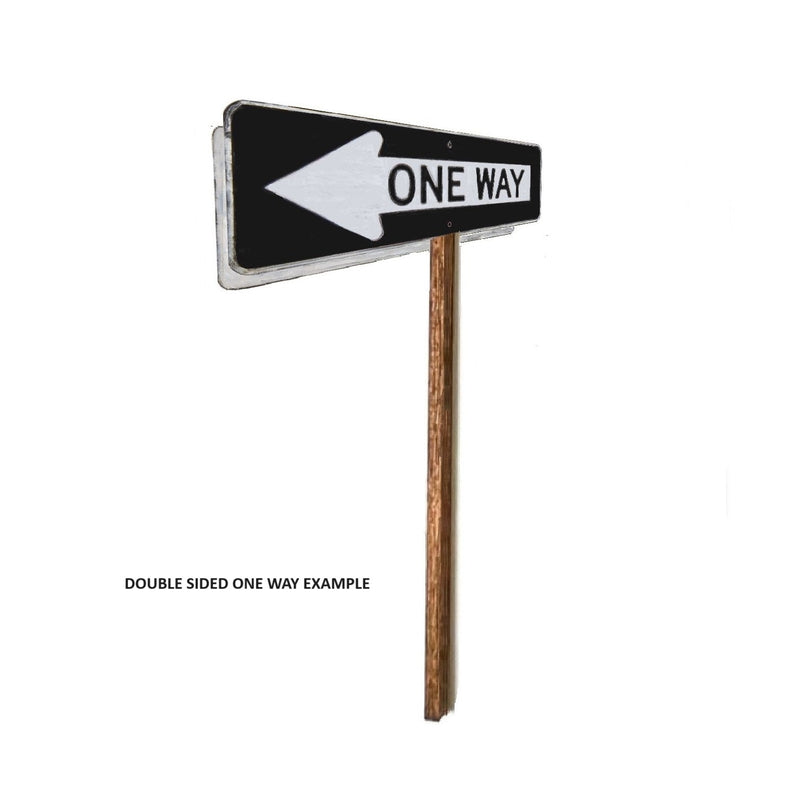 0 Scale Signs O Scale - Double Sided One Way Signs - Single Sign – A&S Trains
