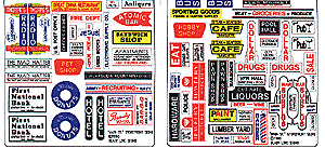 Blair Line H.O. Scale 151 Storefront & Advertising Signs -- Main Street Storefront I