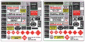 Blair Line H.O. Scale 156 Storefront & Advertising Signs -- Railroad Stations & Depots