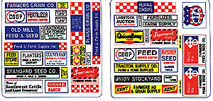 Blair Line H.O. Scale 157 Storefront & Advertising Signs -- Feed & Seed Store