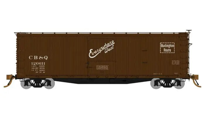 Rapido Trains Inc. H.O. Scale 130102-3 Chicago, Burlington & Quincy USRA D-S Boxcar 120611