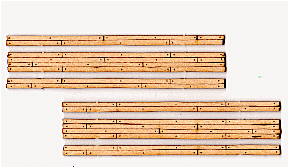 Blair Line H.O. Scale 122 Wood Grade Crossing pkg(2) -- Two Lane 3-9/16" Long