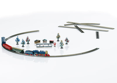 Marklin Z Scale Christmas Starter Set. Steam Train with Oval Track OPEN BOX