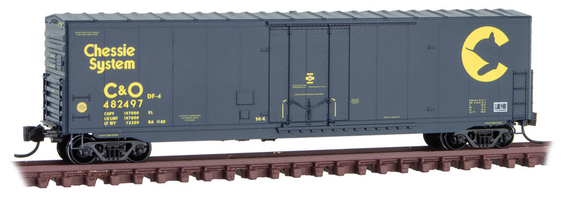 N Scale - Micro-Trains - 181 00 190 - Boxcar, 50 Foot, PS-1 - Chesapeake & Ohio - 482497