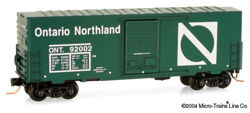 N Scale - Micro-Trains - 24100 - Boxcar, 40 Foot, PS-1 - Ontario Northland - 92002