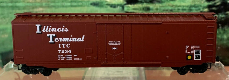 N Scale - Micro-Trains - 32270 - Boxcar, 50 Foot, Steel, Plug Door - Illinois Terminal - 7234