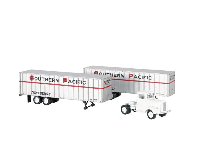 Bachmann H.O. Scale Southern Pacific 42231 50s/60s Truck Cab w/ 2 Piggyback Trailers
