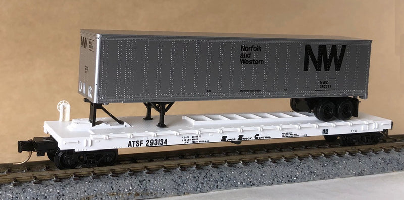 N Scale - Micro-Trains - 64010 - Flatcar, 60 Foot - Santa Fe - 293134