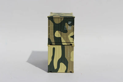 US ARMY CAMO 'B', MILITARY SERIES 20' Std. height containers with Magnetic system