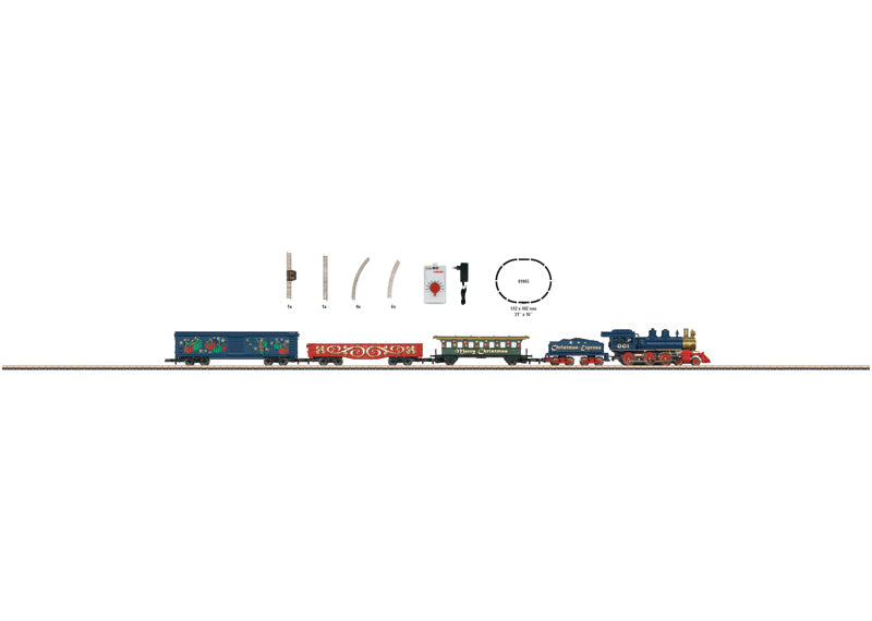 Marklin Z Scale Christmas Starter Set. Steam Train with Oval Track OPEN BOX
