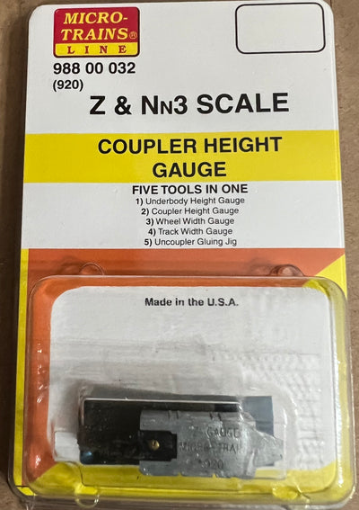 N Scale - Micro Trains - 988 00 032 Z & Nn3 Coupler Height Gauge