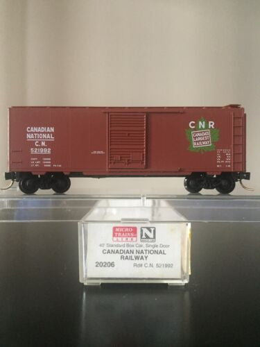 N Scale - Micro-Trains - 20206 - Boxcar, 40 Foot, PS-1 - Canadian National - 521992