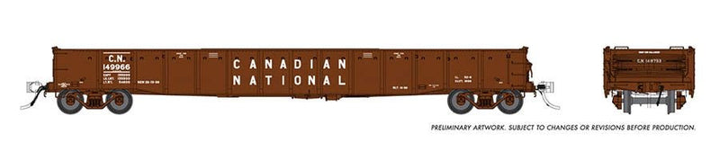 Rapido H.O. Scale Canadian National Gondola 12” Lettering Scheme 50054A