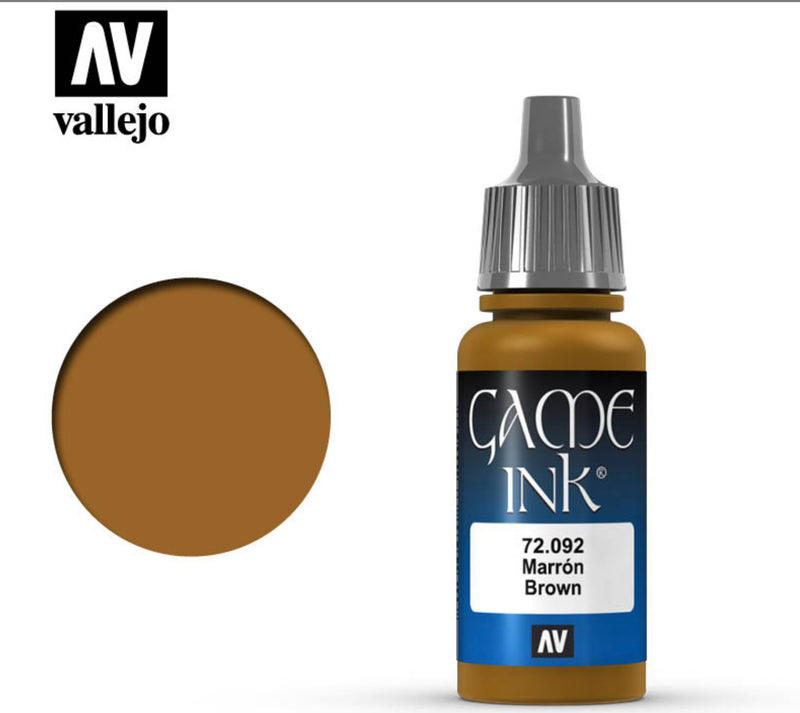 Vallejo Game Acrylic Extra Opaque Model Paint 72.092 Brown 17ml