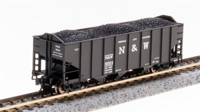 Broadway Limited N Scale N&W H2a hopper car 17” lettering 2 pack B
