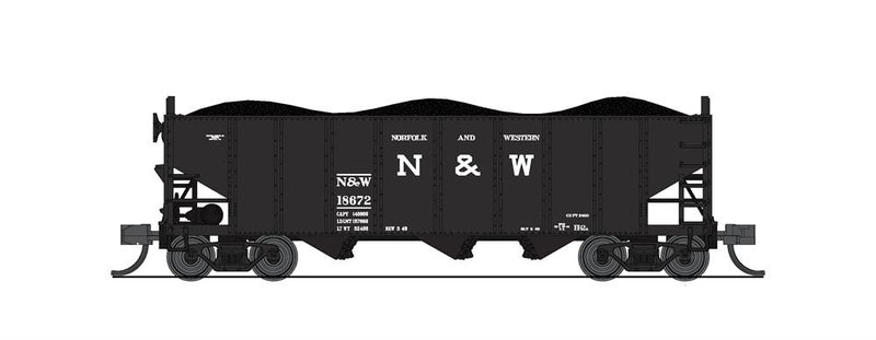 N Scale N&W H2a hopper car 17” lettering 2 pack A