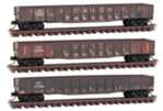 Micro Trains UP Weathered 50’ Steel Gondola 3-Pack