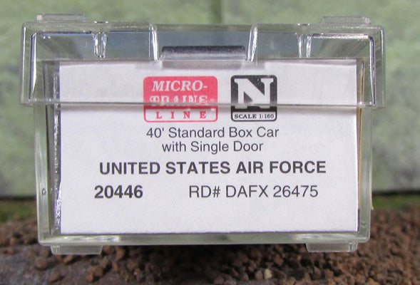 N Scale - Micro-Trains - 20446 - Boxcar, 40 Foot, PS-1 - United States Air Force - 26475