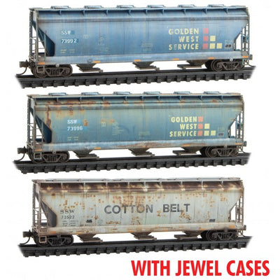 Micro-Trains N Scale Cotton Belt Weathered 3-Pack 993 05 029