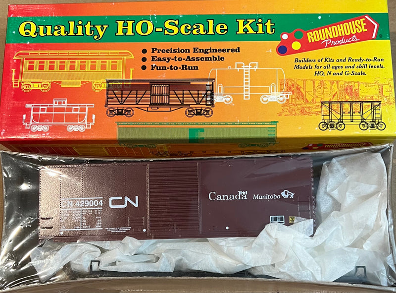 Roundhouse Blue Box H.O.Scale Canadian National Manitoba 40’ Boxcar 