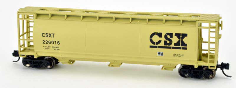 N Scale - Bowser - 37830 - Covered Hopper, 3-Bay, Cylindrical - CSX Transportation - 226026