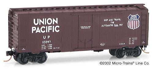 N Scale - Micro-Trains - 21140 - Boxcar, 40 Foot, Steel Plug Door - Union Pacific - 113397