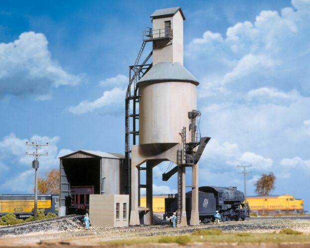 Walthers Cornerstone H.O. Scale Concrete Coaling Tower Kit 933-3042 Tower & Shed: 6-3/8 x 4-1/8 x 11" 10.5 x 16.2 x 27.9cm