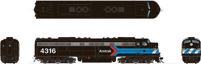 Rapido HO HO EMD E8A (DC/DCC/Sound): Amtrak - Early Black Scheme: #4316