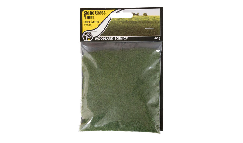 Woodland Scenics Static Grass 4 mm Dark Green 70 g (2.46 oz) FS617