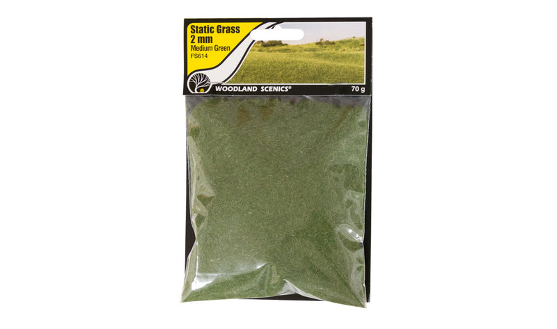 Woodland Scenics Static Grass 2 mm - Medium Green 70 g (2.46 oz)