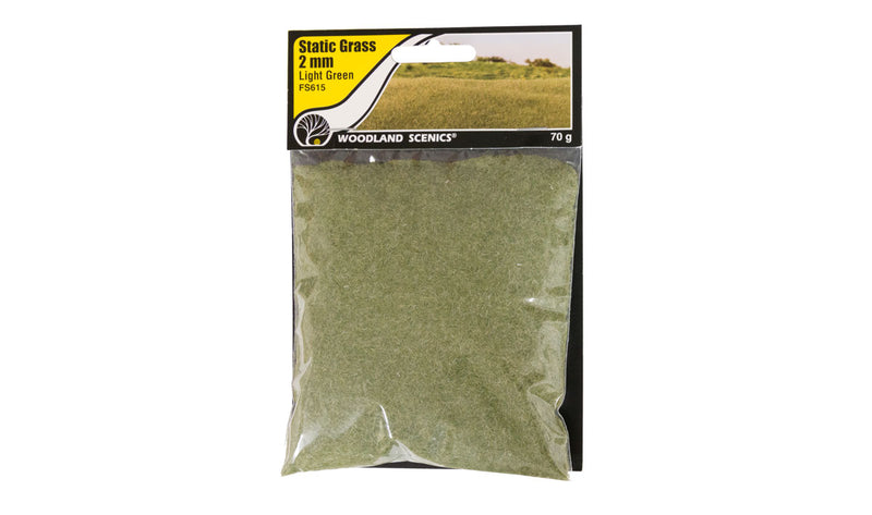 Woodland Scenics Static Grass 2 mm - Light Green 70 g (2.46 oz)