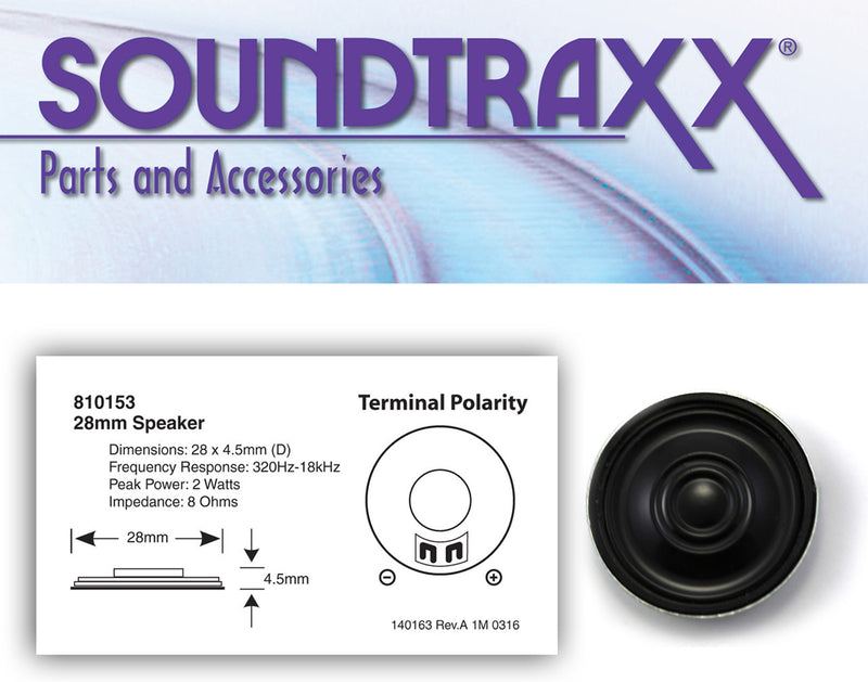 Soundtraxx 28mm speaker