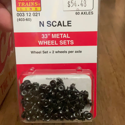 Micro Trains 33” Metal Wheel Sets
