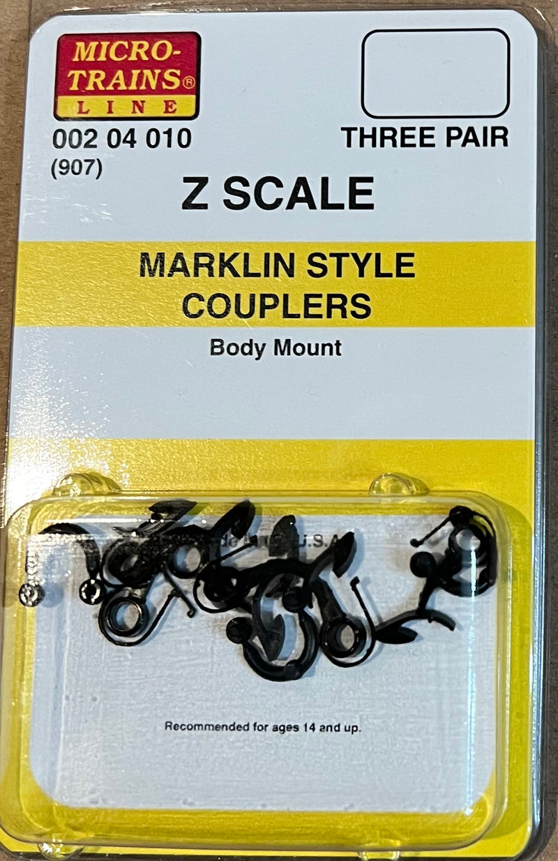 Z Scale - Micro Trains - 002 04 010 Marklin-compatible coupler 3 pr (907)