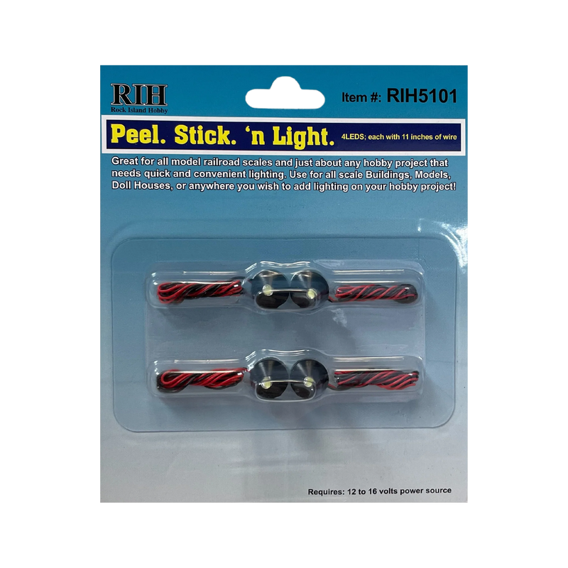 Rock Island Hobby Peel N Stick 4pc LED