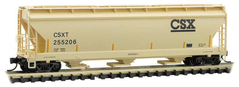 N Scale - Micro-Trains - 094 00 610 - Covered Hopper, 3-Bay, ACF 4650 - CSX Transportation - 255206